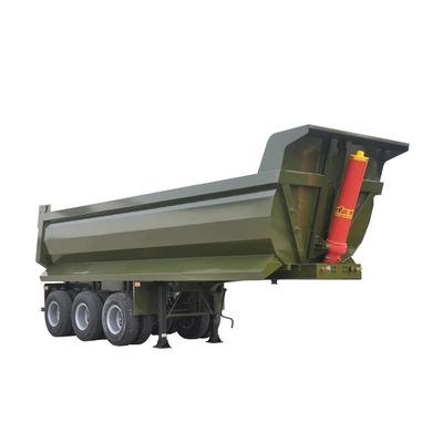 buy 30ft 40ft Rear Dump Trailer cho vận chuyển cát sỏi, cứng thép Solid Welding Tipper Semi Trailer online manufacture