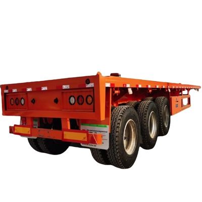 Mua Thương mại 3 trục mở rộng 40ft 60 tấn phẳng giường bán trailer, nền tảng bán trailer cho xe kéo và vận chuyển hàng hóa online manufacture