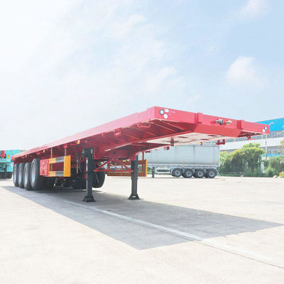 Mua 12500*2500*1600 MM tấm thép thùng phẳng bán thùng xe kéo với 3/4 trục và tùy chỉnh treo khí treo thép online manufacture