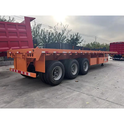 Mua Hot 20 feet 40 feet container vận chuyển 3-axis phẳng tấm bán trailer với 12.5 * 2.5 * 1.55m 12r22.5 tùy chỉnh online manufacture