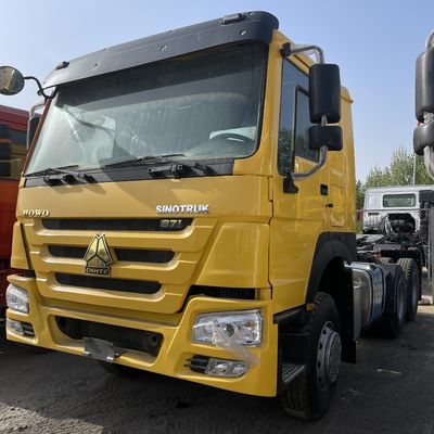 Giá tốt. Sử dụng Howo Sinotruk 371 6x4 T7 xe kéo với trục trước 7.5T 6 xi lanh trực tuyến