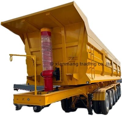 Giá tốt. Heavy Duty Dump Semi Trailer And U Type 50/60 Tons Truck Trailer Tandem Hydraulic Tipping Box Tipper Trailer Để bán trực tuyến
