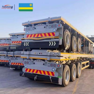 Giá tốt. 40ft 3 và 4axles 48ft 53ft Platform Flatbed Container Semi Trailer Với sàn thép máy kéo 3-5mm Diamond Plate trực tuyến