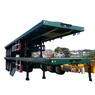 Giá tốt. Tùy chỉnh 3 trục 40 Ft Semi Truck Trailler Flatbed Container Semi Trailer With Headboard trực tuyến