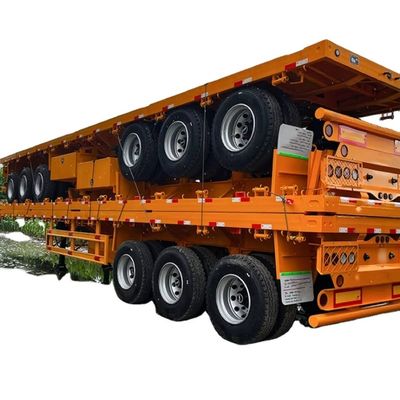 Giá tốt. 3 4 trục 40ft 50 tấn thùng chứa phẳng Semi trailer vận chuyển Semi trailer bán trực tuyến
