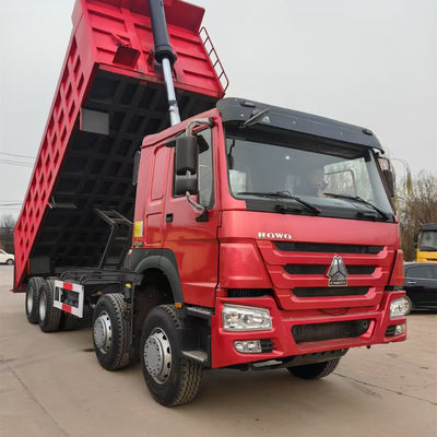 Giá tốt. Sinotruk Howo 371 8x4 Máy chuyển động bằng tay Xe tải đổ rác 10-12 bánh 30 tấn cát diesel bên phải Xe tải hạng nặng được sử dụng cho khai thác mỏ trực tuyến
