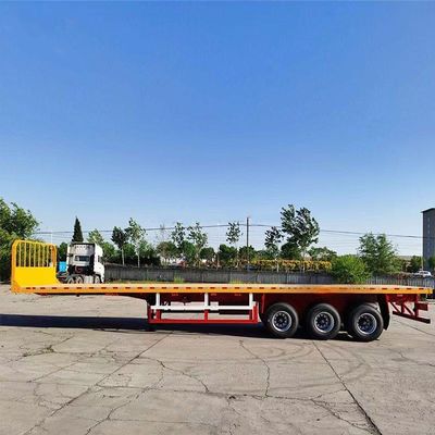 Giá tốt. 3 trục / 4 trục / 5 trục 40 feet Carbon Steel Aluminium Container Transport Flat Plate Semi-Trailer Lốp nguyên bản (12R20) trực tuyến