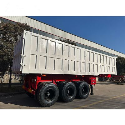 Giá tốt. 3 trục 12R20 Lốp xe 12 lốp xe treo cơ khí (lưng treo túi khí có thể được tùy chỉnh cho khách hàng) Dump Semi-trailer trực tuyến