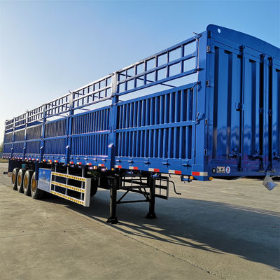 Giá tốt. 3/4 trục 60/80 tấn 12R20 Lốp hàng hóa hàng hóa hàng rào bán xe kéo xe kéo vận chuyển động vật với hệ thống phanh hai đường trực tuyến